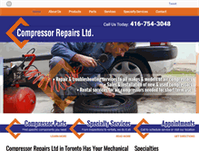 Tablet Screenshot of compressorrepairs.ca